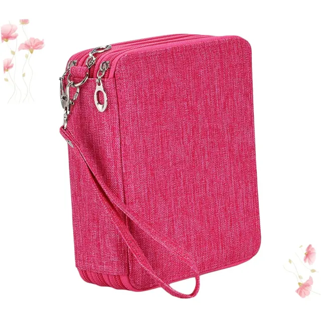 Angoily astuccio oxford roseo 3 scomparti 78 posti